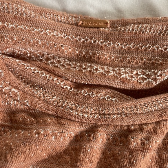 LAST CHANCE Free People blouse with ruffle short sleeves EUC - Picture 3 of 4